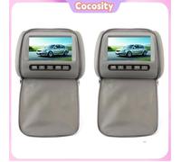 Appui-tête TV, écran d'appui-tête de voiture 7 pouces, couvercle à fermeture éclair, télécommande, moniteur TV de voiture à écran
