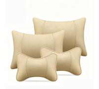 Appui Tete Voiture, pour Ford Transit Courier I 2014-2024 2025 Coussin de Cou Voiture Kit Coussin Lombaire Support Cervical et Oreiller Nuque Confortable,Beige