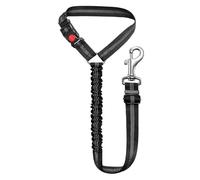 Appuie-tête de Voiture 2 en 1 for Chien, réglable, réfléchissant, avec Boucle et Clip for Ceinture de sécurité, for Chiots et Grands Chiens(Black (no Clip))