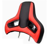 Appuie-tête en Cuir polyuréthane pour sièges de Voiture de Sport avec Coussin de Nuque Confortable en Mousse Froide, Modification intérieure(Black and Red.)