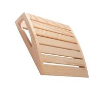 Appuie-tête pour sauna - 38 cm - Coussin ergonomique en bois pour la nuque - 800 g - Cale de tête en tremble fait à la main - Relaxation confortable pour hommes, femmes et dans un bain de