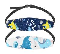 Appuie-tête réglable en 2 pièces pour sièges auto pour enfants, appui-tête et support de nuque pour bébés et enfants, confort de sommeil avec protection de ceinture