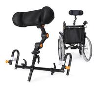 Appuie-tête Universel pour Fauteuil Roulant Électrique avec Dossier Haut - Support de Tête Médical Réglable en Alliage d'Aluminium Haute Résistance Ergonomique