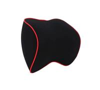 Appuie Tete Voiture Car Headrest Neck Pillow Auto Cushion Memory Foam Breathable Head Support Rest Protector Automobiles Interior(Black red)