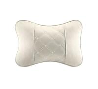 Appuie Tete Voiture Car Universal Seat Headrest Double Side Pu Leather Neck Memory Pillow Head Support Protector Cushion Auto Travel Accessories(Beige)