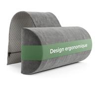 Appuie Tete Voiture, Coussins de dou avec contrepoids, 100% Mousse à mémoire de Forme, taie d'oreiller Lavable, Coussin Boudin, cale Nuque, Rouleau liège, Coussin Chaise Gamer, Neck Pillow