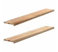 APPUIS DE FENÊTRE 2 PCS BOIS DE CHÊNE MASSIF NON TRAITÉ