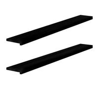 Vidaxl Appuis De Fenêtre 2 Pcs Marron Foncé Bois De Chêne Massif