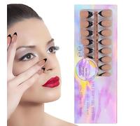 Appuyez brièvement sur les ongles, appuyez sur l'ensemble d'ongles | Presse noire courte sur les ongles,150X manucure presse sur ongles, ongles artificiels portables pour les artistes d'ongles, débuta