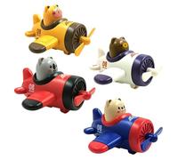 Appuyez et Allez Avion, Mignon Animal Avion Jouet Voitures Ensemble, Cadeaux d’Anniversaire de Noël pour 1 2 3 Ans garçons Filles Jouets pour Tout-Petits 1-2 Ans