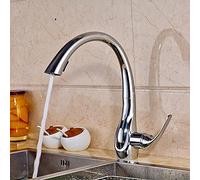 Appuyez sur Bar Farmhouse Commercial, Robinets de Type Cygne en Laiton Noir, Sortez du Robinet de Cuisine Blanc, Bouton pour Commuter Le Nettoyage, 360 Rotation Sink Mixer Tape Le Nouveau