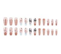 Appuyez Sur Des Clous En Or Rose Brilleurs Pointe Française Ballet Nails Artificiels Ongles Acryliques Faciles À Appliquer À Retirer Pour Les Femmes Appliquer Ongle Rapide