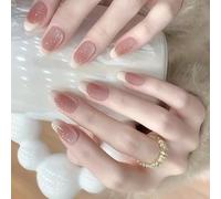 Appuyez Sur Des Ongles Cats Eyes Faux Nails Glitters Designs Couvoirs Plein Covers Sur Un Faux Ongle Acrylique Acrylique