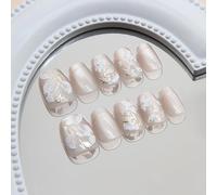 Appuyez Sur Des Ongles Designs Floraux Faux Ongles Bâton Sur Des Ongles Cats Yeux Acryliques Faux Ongles Gel Polies Colues Sur Des Ongles 30pcs Acrylique Faux Ongle