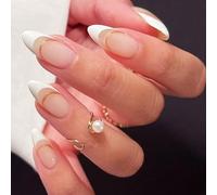Appuyez Sur Des Ongles Faux Nails 24 PCS Stick Français Laiteux Sur Des Accessoires D'art Faciles À Appliquer Pour Femmes Élégantes Stick