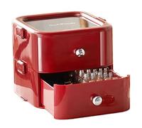 Appuyez sur des tiroirs de stockage à l'ongle à 2 niveaux Visible Appuyez sur Organisateur de l'ongle avec panneau d'affichage amovible et organisateur maquillage bande pour commode 6.3x6, 3 pou