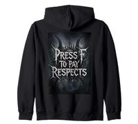 Appuyez sur F pour Payer Ses respects Meme Gamer Tribute Metalcore Respect Sweat à Capuche