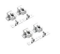 Appuyez Sur La Boucle De Porte Garde-robe Maison, Touchez Perle, Double Roue Magnétique, Serrure Fixe À Ressort, Pied Bas, Accessoires Quincaillerie D'armoire(Silver 4 pairs)