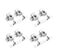 Appuyez Sur La Boucle De Porte Garde-robe Maison, Touchez Perle, Double Roue Magnétique, Serrure Fixe À Ressort, Pied Bas, Accessoires Quincaillerie D'armoire(Silver 8 pairs)