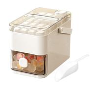 Appuyez sur la carte CUBE ICE - Plateau à glaçons avec couvercle - Plateau glacé congelé avec distributeur de couvercle - Maker Iceecaps en silicone facile à relâcher pour congélateur - Sta