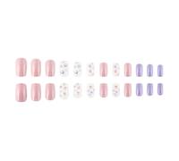 Appuyez Sur Le Carré Les Ongles Des Conceptions Brillantes Fausses Bâtons 12 Taille 24pcs Français Pour Diynes Décor