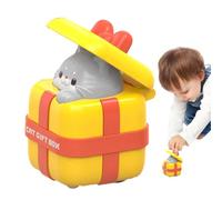 Appuyez sur Le Jouet de Voiture, Tirez la Voiture l'arrière pour l'enfant | Jouets éducatifs alimentés par Friction, Jouets colorés pour avec Motif de Chat, Voiture avec recul de Dessins