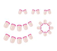 Appuyez Sur Les Clous De Rose Faux Carré Conseils Français Couvertures Complètes Fausses Avec Des Conceptions 24 PCS Stick Pour Les Femmes En Acrylique Faux Pointes