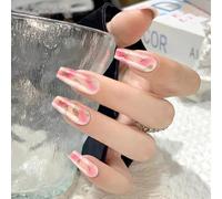 Appuyez sur les ongles Ballerines Coffin Faux Designs Stick Housses complètes Faux Clinique Acrylique