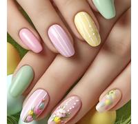 Appuyez Sur Les Ongles Coffin Fake Flower Designs Stick Plein Covers Faux Fausses Glues En Acrylique Pour Les Femmes Design Faux Nail
