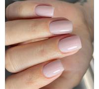 Appuyez sur les ongles nudes faux ongles carrés
