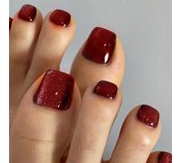 Appuyez Sur L'ongle Brillant Fake Glues Cats Cats Eye Acrylique Faux Nails Toe Stick Faux Avec Design Glues On Toe Nail For Women French Tip Français