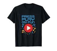 Appuyez sur Play on Fun Party Crew Music Graphic Design T-Shirt