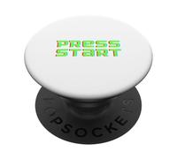 Appuyez sur Start Funny Game Design PopSockets PopGrip Adhésif