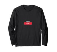 Appuyez sur Start Retro Pixel Art Gamer Style Manche Longue
