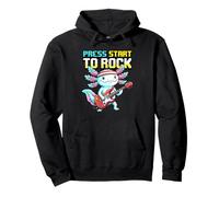 Appuyez sur Start to Rock Geek Pixel Nerd Jeu vidéo Humour Art Sweat à Capuche