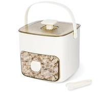 Appuyez sur Type Ice Cube Maker, Box Ice Avec Plateau et Bac de Rangement, 48 Grille Réutilisable Ice en Réseau de Glace pour les Cocktails et le Jus de Café, Idéal pour la Cuisine à Domicile white