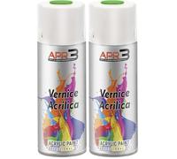 APR3 - S4006018 Vernis peinture Acrylique Multi-Usage, Couleur Vert Prairie RAL 6018, Aérosol En Fer-Blanc Recyclable de 400 ml (Lot de 2)