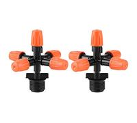 Aprayer d'atomisation à Cinq Sorties,2Pcs Filetage mâle G1/2 Buse de pulvérisation réglable pour Irrigation Goutte à Goutte Buse de pulvérisation pour Irrigation Goutte à Goutte Tête de pulvérisation