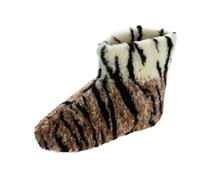 APREGGIO Chaussons Montants Fourrés Hiver - Pantoufles Confort Laine Chaude - Bottes Intérieur Femme Homme - Chaussures Maison - Blanc - 42
