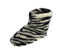 APREGGIO Chaussons Montants Fourrés Hiver - Pantoufles Confort Laine Chaude - Bottes Intérieur Femme Homme - Chaussures Maison - Noir - 38