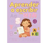 Aprender a escribir con Nia: Cuaderno de trazos y caligrafía para niñas de 3 a 6 años:letras, números (1-10), abecedario (A-Z).