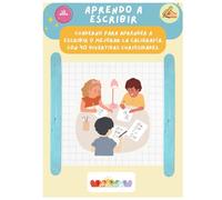 Aprendo a escribir: Cuaderno infantil para ayudar a la escritura (aprendizaje inicial y mejorar la caligrafía) con curiosidades divertidas, fichas temáticas, letras y números