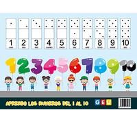 Aprendo los Números Del 1 Al 10 con Geu: Enseña A Través De pictogramas | formato A3 plastificado para múltiples Usos | Educación Infantil y Tea