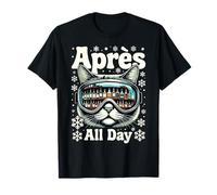 Apres All Day Bar Masque de Ski Chat T-Shirt