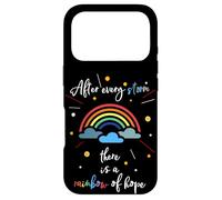 Après Chaque tempête, il y a Un Arc-en-Ciel d'espoir Coque pour iPhone 17 Pro