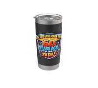 Après que Dieu m'ait créé il y a 60 ans, il a dit que c'était le 60e anniversaire de Tada. Gobelet isotherme en acier inoxydable double paroi