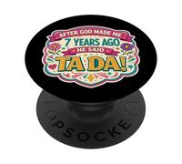 Après Que Dieu m'ait créée il y a 7 Ans, Said Tada a fêté Ses 7 Ans PopSockets PopGrip Adhésif