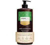 Après-shampoing Coco 750 ml - Huiles biologiques d’Argan & Noix de Coco, soin ultra-nourrissant pour cheveux ternes, très secs et frisés, brillance durable