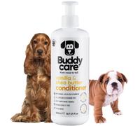 Après-shampoing pour Chien à la Vanille et au Beurre de karité de Buddycare - 500 ML - Conditionneur pour Chiot parfumé à la Vanille et au Beurre de karité avec de l'aloe Vera et de la provitamine B5