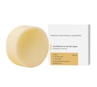 Après-shampoing solide, 60 g - Convient à tous types de cheveux, démêle et nourrit en douceur, formule pH 2,5, hydratation longue durée, soin capillaire zéro déchet